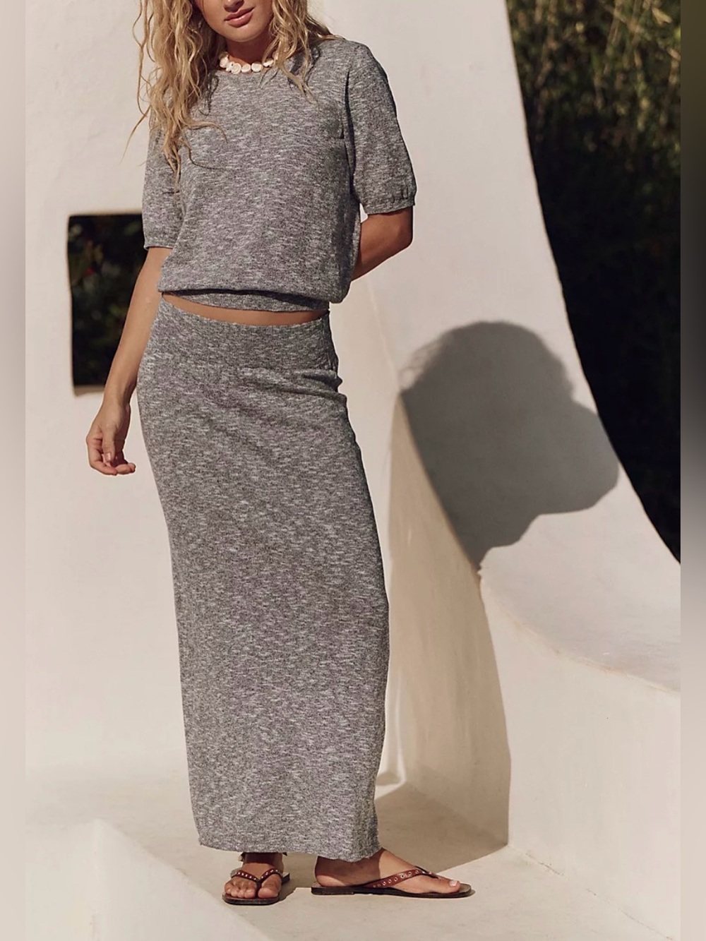 Free People Isabella Sweater Skirt Set